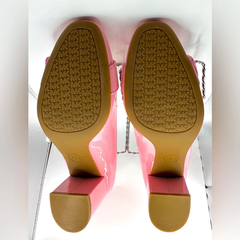 Beautiful Michael Kors Barbie Pink Patten Leather Pump Heels w/Antislip Soles 7M